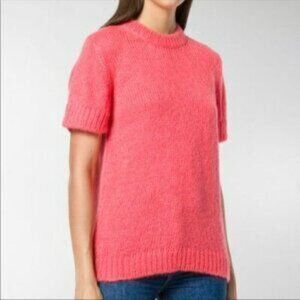 A.P.C. APC Short Sleeve Sweater - Pink mohair blend Size M